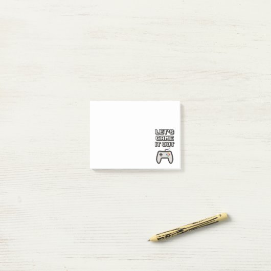 Laten we het uitspelen post-it® notes (Op bureau)