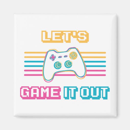 Laten we het uitspelen - Retrostijl Magneet (Voorkant)