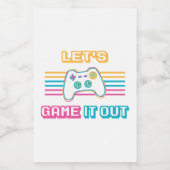 Laten we het uitspelen - Retrostijl Voedselcontainer Etiket (Enkel label)