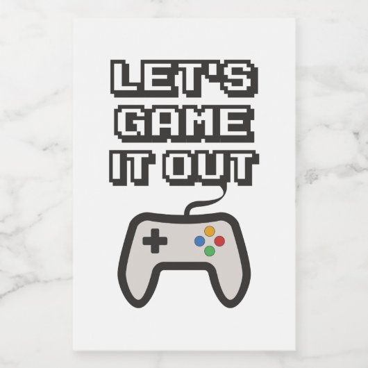 Laten we het uitspelen voedselcontainer etiket (Enkel label)