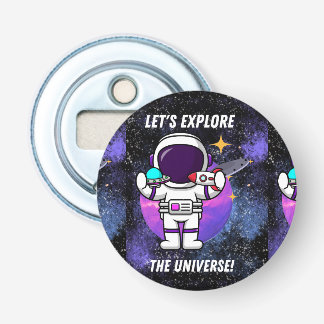 Laten we het universum verkennen button flesopener