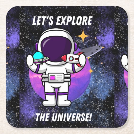 Laten we het universum verkennen kartonnen onderzetters (Voorkant)