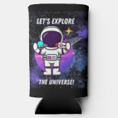 Laten we het universum verkennen seltzer blikjeskoeler (Achterkant)