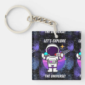 Laten we het universum verkennen sleutelhanger