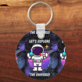 Laten we het universum verkennen sleutelhanger (Achterkant)