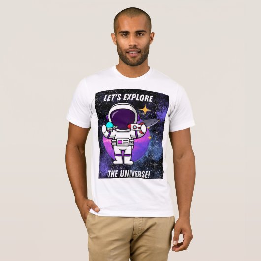 LATEN WE HET UNIVERSUM VERKENNEN T-SHIRT (Voorkant volledig)