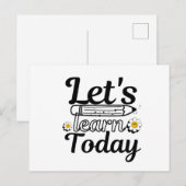 Laten we het vandaag leren Leraar Briefkaart (Voorkant / Achterkant)