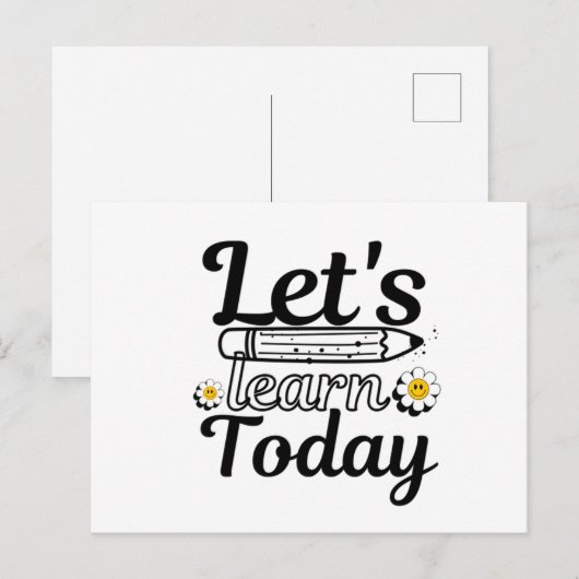 Laten we het vandaag leren Leraar Briefkaart (Voorkant / Achterkant)