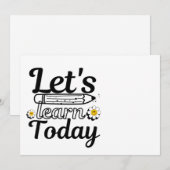 Laten we het vandaag leren Leraar Feestdagenkaart (Voorkant / Achterkant)