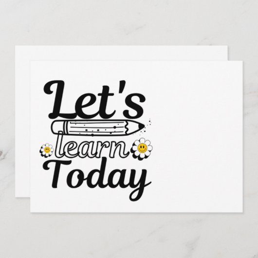 Laten we het vandaag leren Leraar Feestdagenkaart (Voorkant / Achterkant)