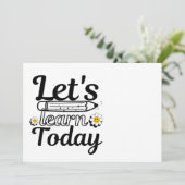 Laten we het vandaag leren Leraar Feestdagenkaart (Staand voorkant)