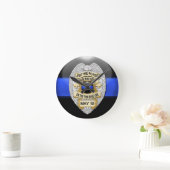 Laten we het vergeten - Thin Blue Line Badge Ronde Klok (Huis)