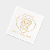 Laten we het verjaardagsfeest van de hond vieren folie servetten (Links)