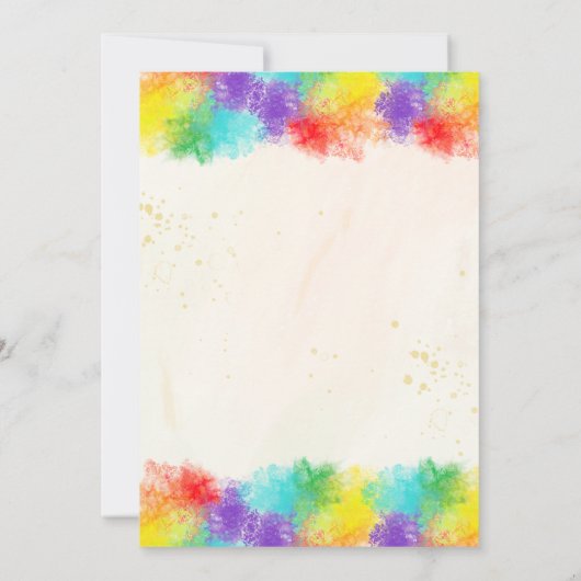 Laten we het verjaardagsfeestje schilderen - Art B Kaart (Achterkant)