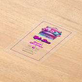 Laten we het verjaardagsfeestje van de disco viere acryl uitnodigingen (Laagn)