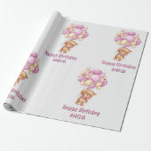 Laten we het verjaardagsmeisje vieren cadeaupapier (Uitgerold)