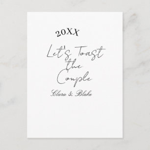 Laten we het verlovingsfeest van het koppel toaste briefkaart
