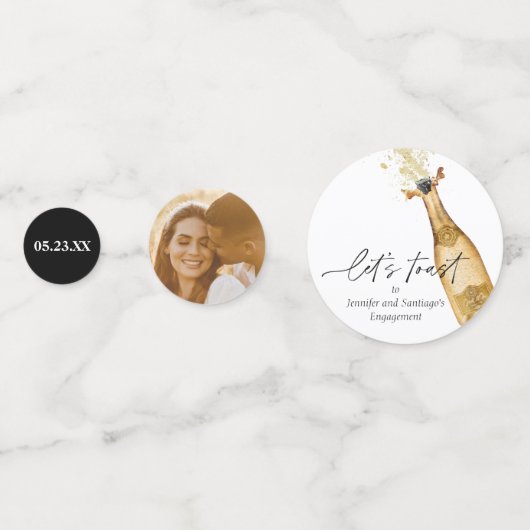 Laten we het verlovingsfeest vieren  confetti (Achterkanten)