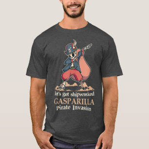 Laten we het verscherpte Skelet Pirate Gasparilla T-shirt