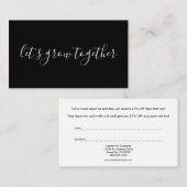 laten we het verwijzingsprogramma samenvoegen aanbevelingskaartje (Voorkant / Achterkant)