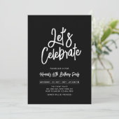 Laten we het vieren | Chic Script 60ste verjaardag Kaart (Staand voorkant)