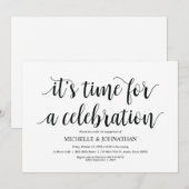 Laten we het vieren, de verlovingsfeest nodigt uit kaart (Voorkant / Achterkant)