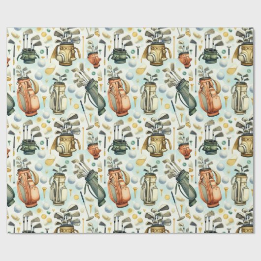 Laten we het vieren met een golffeest cadeaupapier (Vlak)