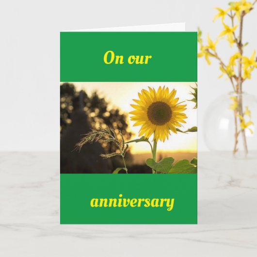 LATEN WE HET VIEREN ***** OP ONS JUBILEUM KAART (Gele Bloem)