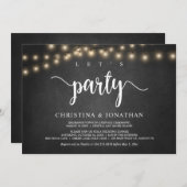 Laten we het vieren, Rustic Wedding Elopement-fees Kaart (Voorkant / Achterkant)