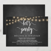 Laten we het vieren, Rustic Wedding Elopement Part Kaart (Voorkant / Achterkant)