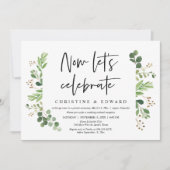 Laten we het vieren, Wedding Elopement Party Kaart (Voorkant)