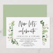 Laten we het vieren, Wedding Elopement Party Kaart (Voorkant / Achterkant)