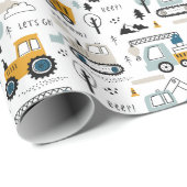 Laten we het voertuigpatroon verplaatsen cadeaupapier (Rol Hoek)