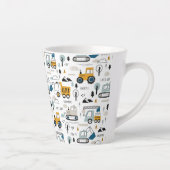 Laten we het voertuigpatroon verplaatsen latte mok (Rechts)