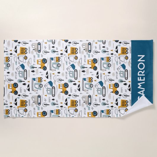 Laten we het voertuigpatroon verplaatsen strandlaken (Voorkant)