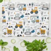 Laten we het voertuigpatroon verplaatsen theedoek (Gevouwen)