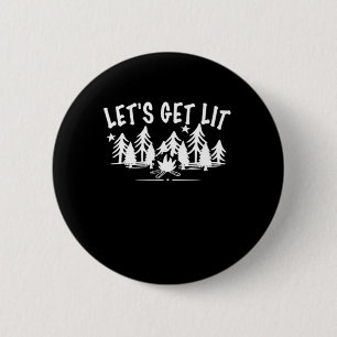 Laten we het vuurwerk doen - Camping citaat - Witt Ronde Button 5,7 Cm