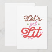 Laten we het vuurwerk maken, Kerstmis  Feestdagenkaart (Voorkant / Achterkant)