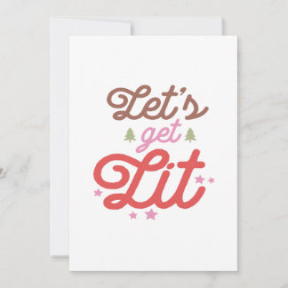 Laten we het vuurwerk maken, Kerstmis Feestdagenkaart