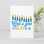 Laten we het vuurwerk maken! Platte kerstkaart Kaart (Staand voorkant)