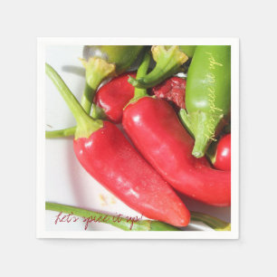 Laten we het wat pittiger maken Chilipepers Papier Servet