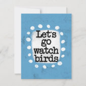 Laten we het Wenskaart van de vogels gaan bekijken Kaart (Voorkant)