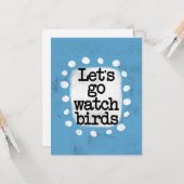 Laten we het Wenskaart van de vogels gaan bekijken Kaart (Voorkant / Achterkant in situ)