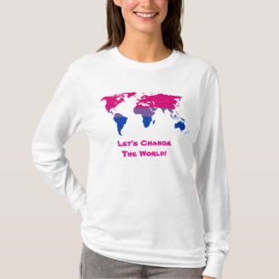 Laten we het wereldsweatshirt veranderen t-shirt