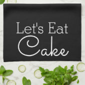 Laten we het witte script stoppen theedoek (Gevouwen)