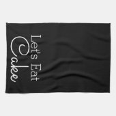 Laten we het witte script stoppen theedoek (Horizontaal)