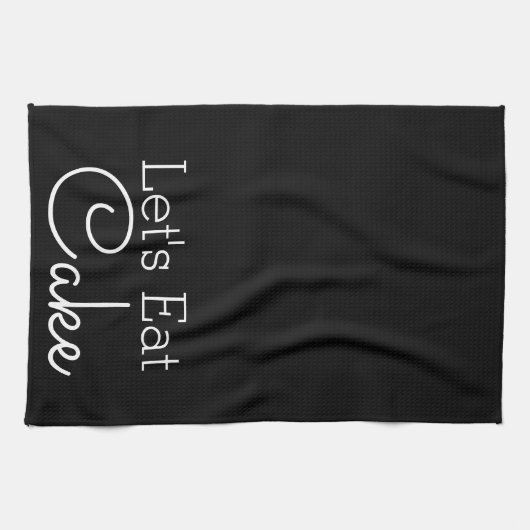 Laten we het witte script stoppen theedoek (Horizontaal)