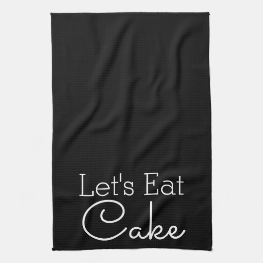 Laten we het witte script stoppen theedoek (Verticaal)