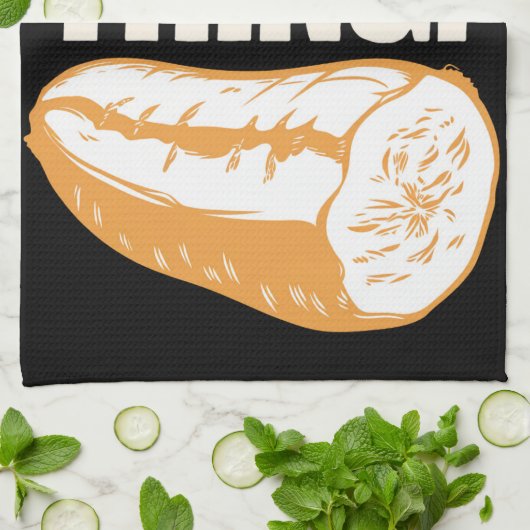 Laten we het yam ding doen Thanksgiving zoete aard Theedoek (Gevouwen)