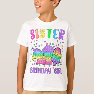 Laten we het zusje van de Pop van de Birthday Girl T-shirt